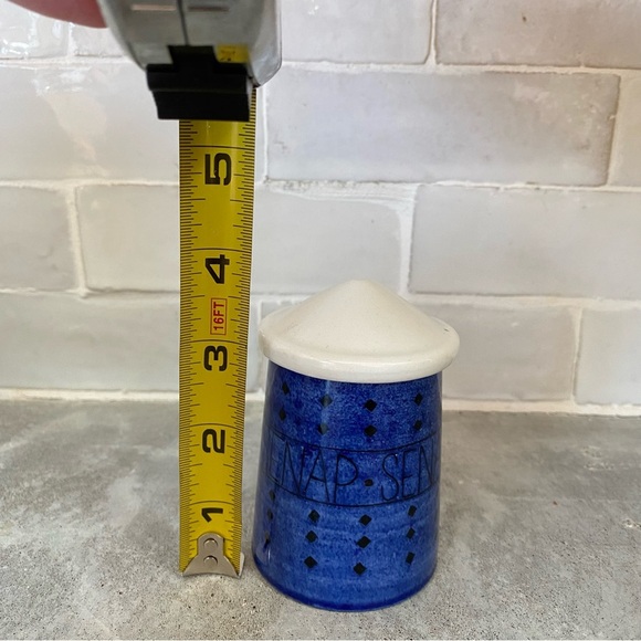 Rare: vintage mustard pot from Swedish Rörstrand "Picknick" Series Condiment Set - Picture 9 of 9